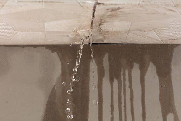 Professional Burst Pipe Cleanup technician working in Round Top, TX